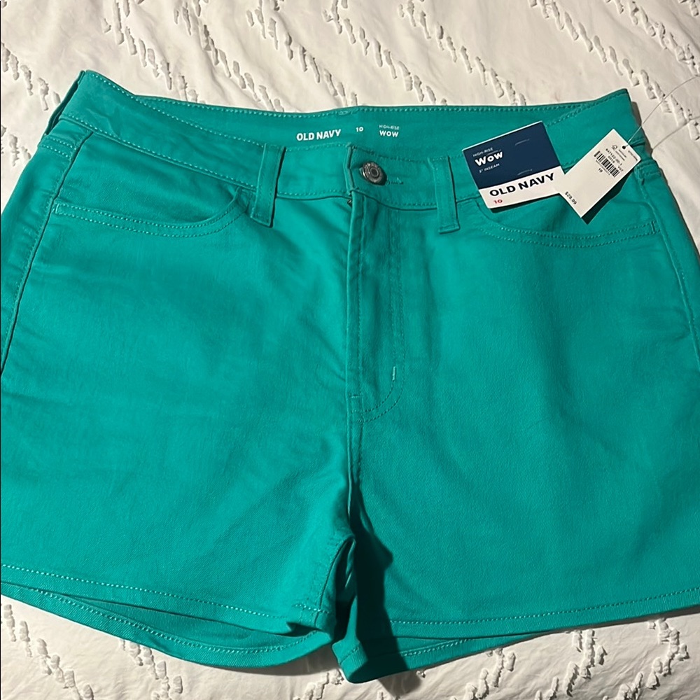 Old Navy Green High Waist Shorts